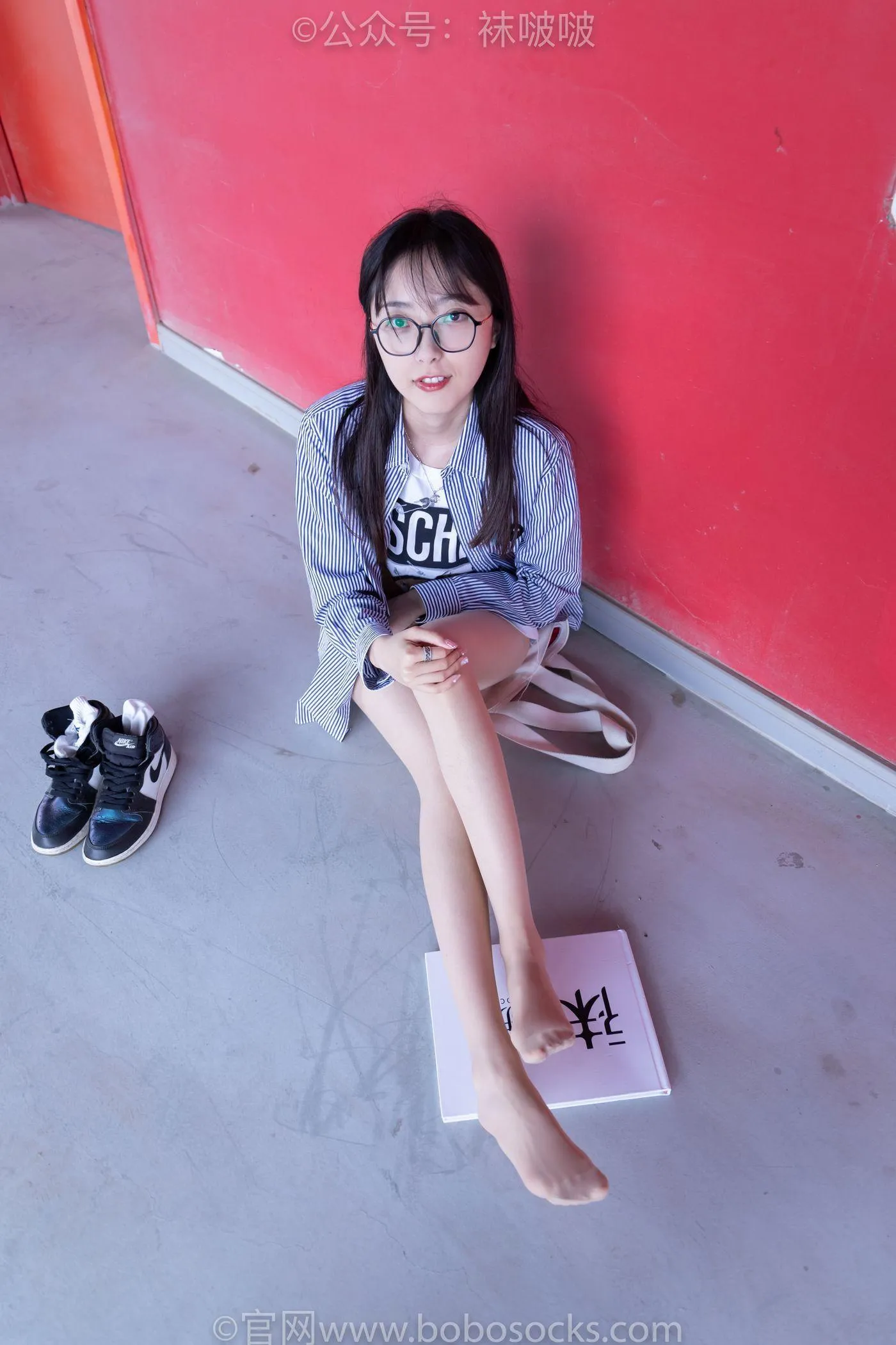 [BoBoSocks袜啵啵]NO.011 稚予-AJ、白色短棉袜、肉丝 [139P]插图7